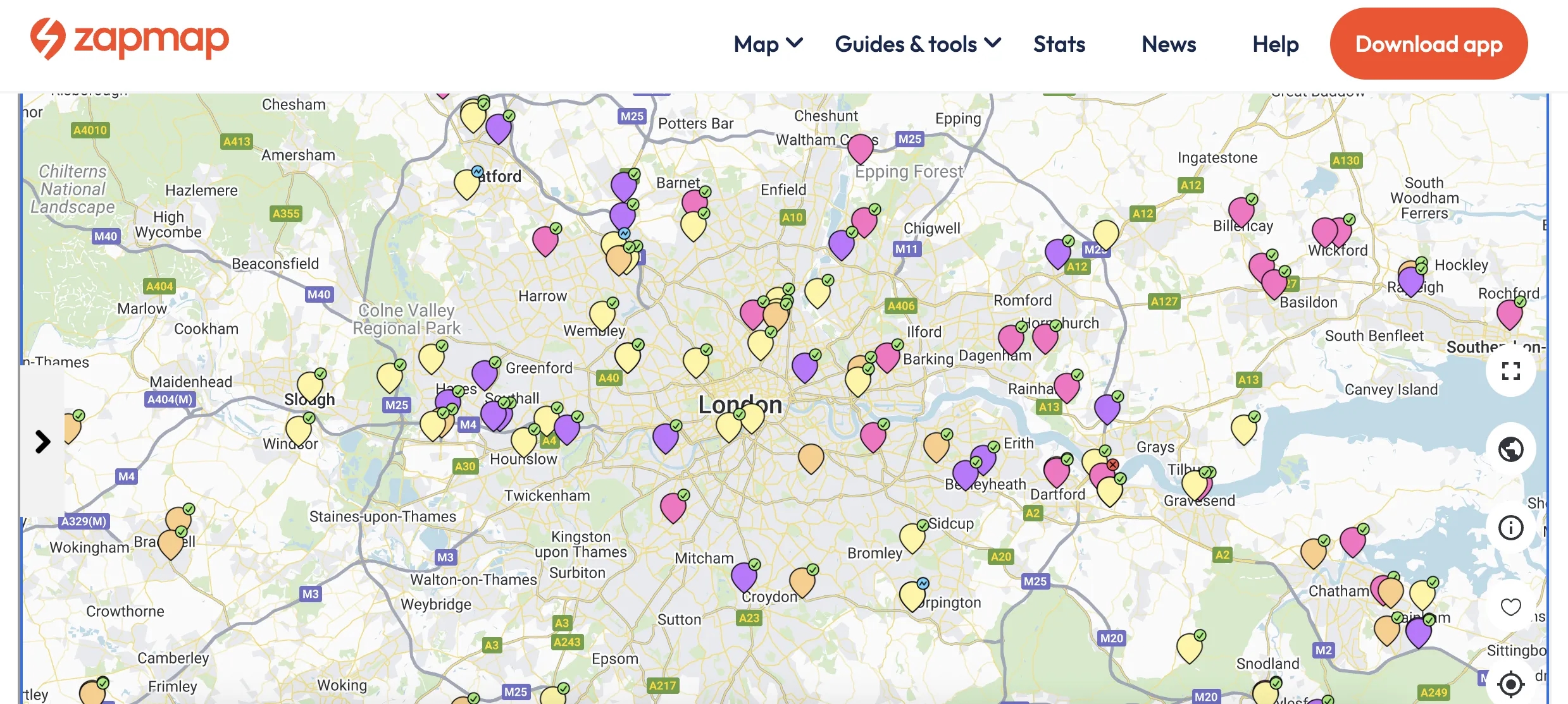 zapmap london charging points